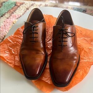 Magnanni Brown Oxford Leather Shoes